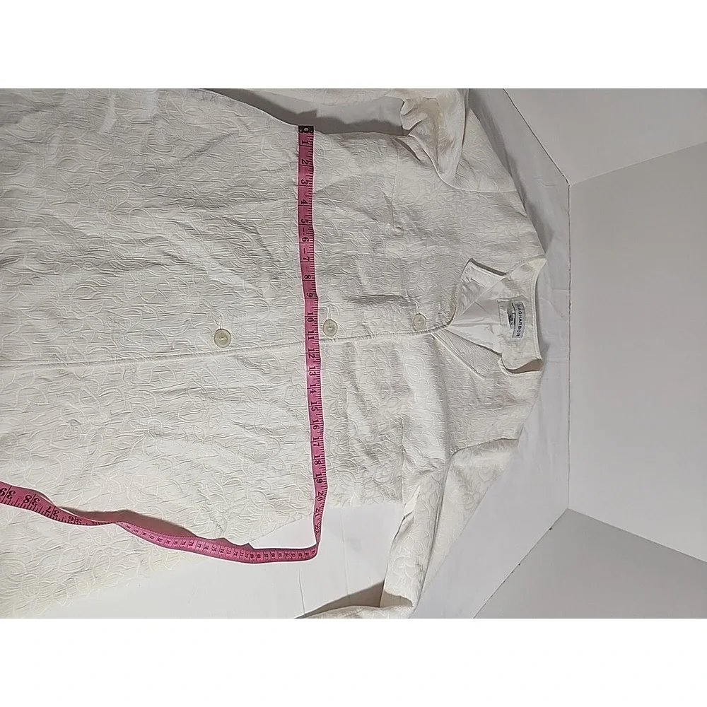 Vintage Sag Harbor Ivory Quilted Mid Length Coat Size 14‎